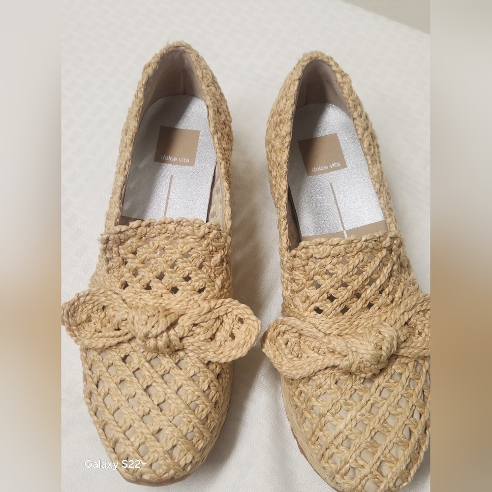 Dolce Vita Jaka Raffia Platform Espadrilles Loafers 9.5.   #Z18 - Picture 9 of 12